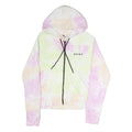 DKNY Womens Multicolour Tie Dye Zip Up Hoodie L Casual Cotton Sweatshirt