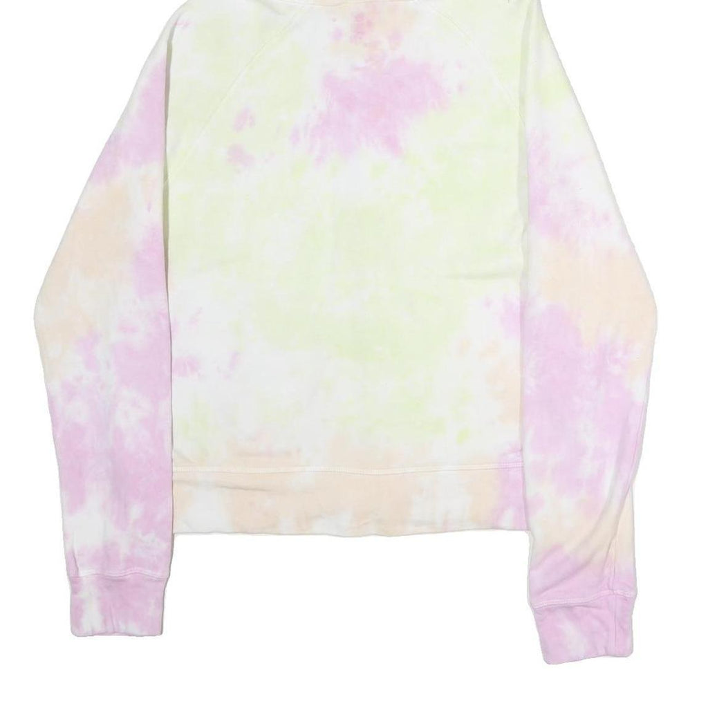 DKNY Womens Multicolour Tie Dye Zip Up Hoodie L Casual Cotton Sweatshirt