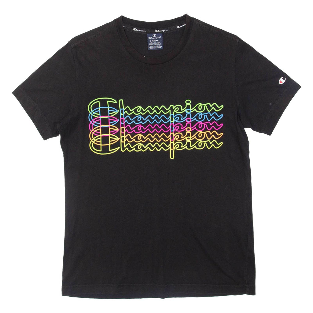 CHAMPION Womens T-Shirt Black XS