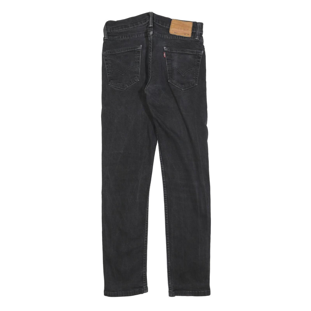 LEVI'S 511 Slim Mens Jeans Black Slim Skinny Denim Medium W30 L32 Zip Pants