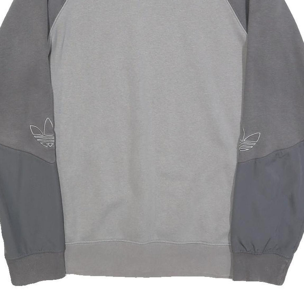 ADIDAS Mens Grey Pullover Sweatshirt XS Cotton Blend Casual Sportswear