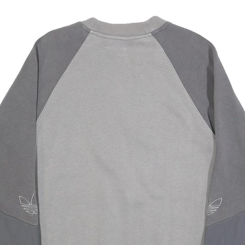 ADIDAS Mens Grey Pullover Sweatshirt XS Cotton Blend Casual Sportswear