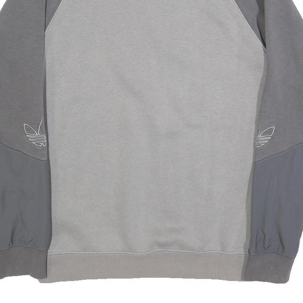ADIDAS Mens Grey Pullover Sweatshirt XS Cotton Blend Casual Sportswear