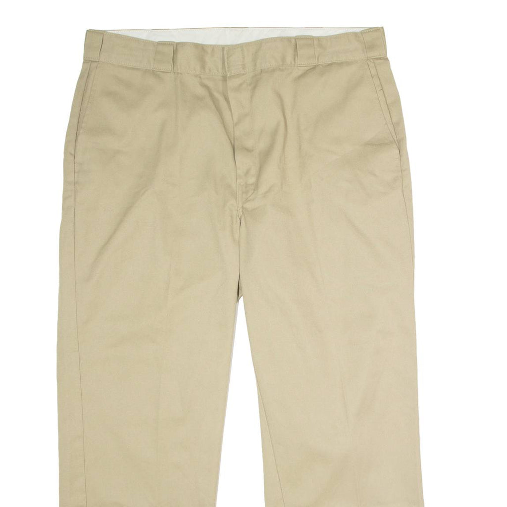 DICKIES Workwear Mens Twill Trousers Beige Regular Straight W40 L30