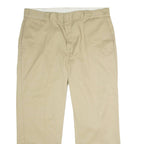 DICKIES Workwear Mens Twill Trousers Beige Regular Straight W40 L30