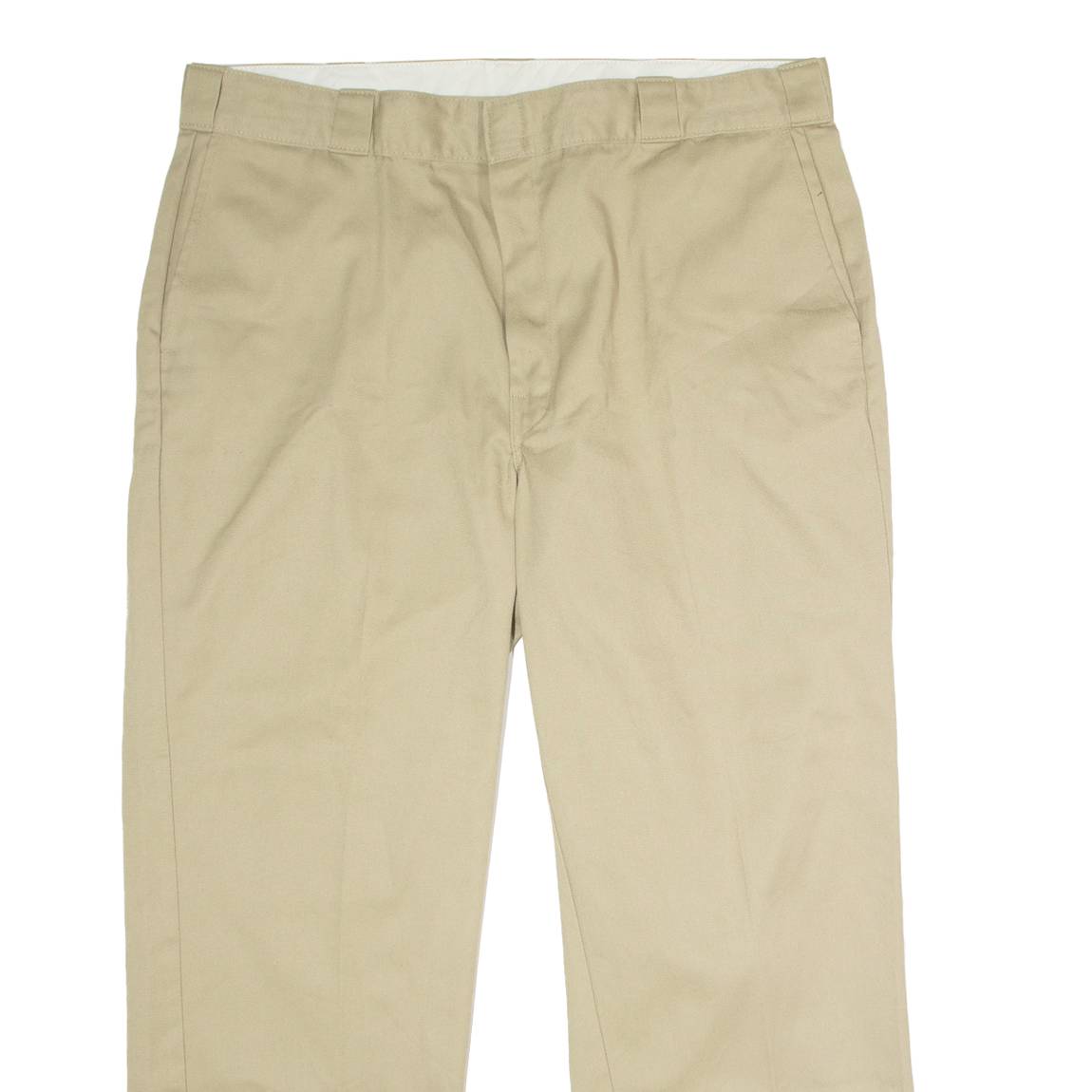DICKIES Workwear Mens Twill Trousers Beige Regular Straight W40 L30