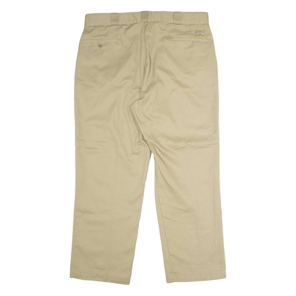 DICKIES Workwear Mens Twill Trousers Beige Regular Straight W40 L30