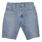 WRANGLER Mens Shorts Blue Denim L W38 Classic Cotton Blend Casual Zip Closure