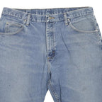 WRANGLER Mens Shorts Blue Denim L W38 Classic Cotton Blend Casual Zip Closure