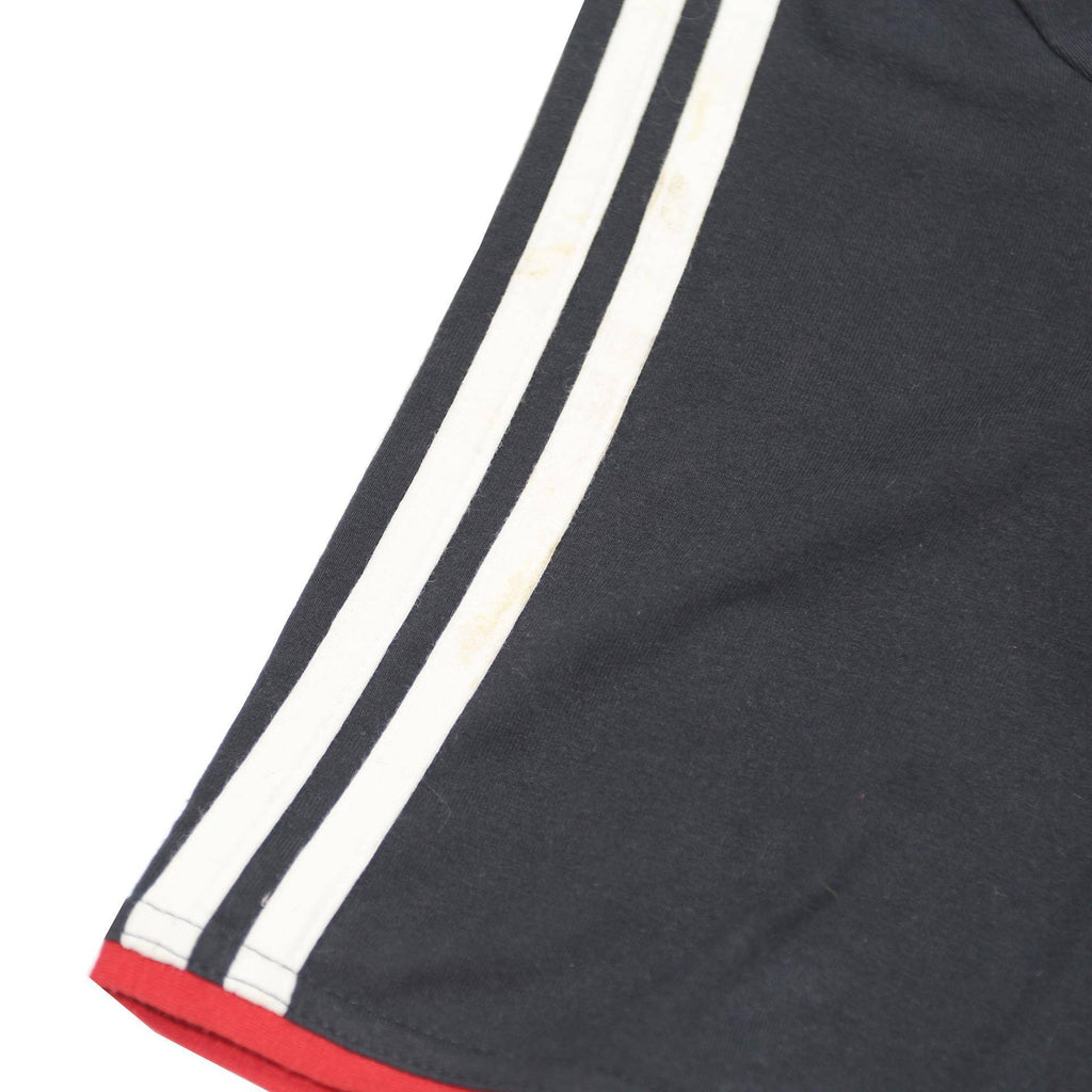 ADIDAS Mens Black Red & White Euro 2008 Short Sleeve Plain M Cotton Polo Shirt