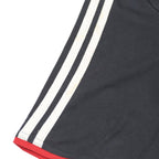 ADIDAS Mens Black Red & White Euro 2008 Short Sleeve Plain M Cotton Polo Shirt
