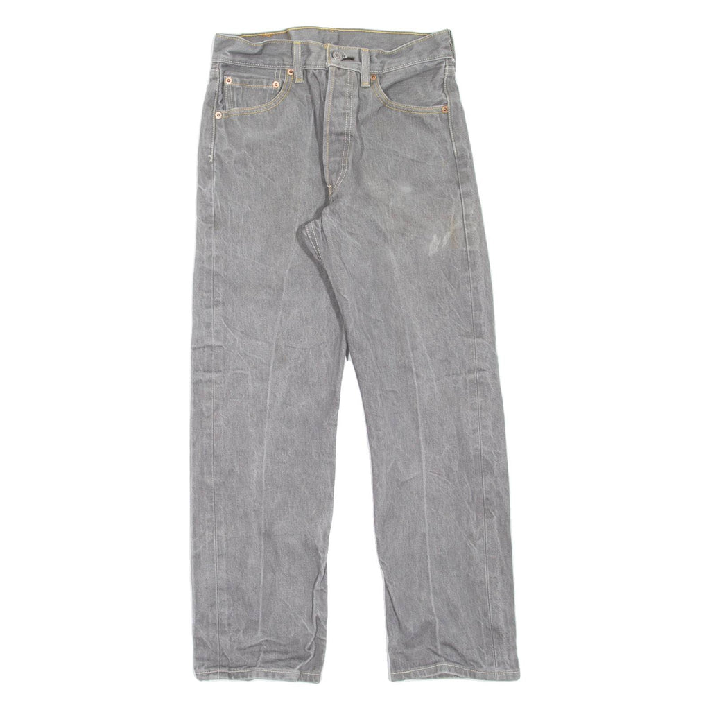 LEVI'S 501 Jeans Mens Grey Regular Straight W26 L27