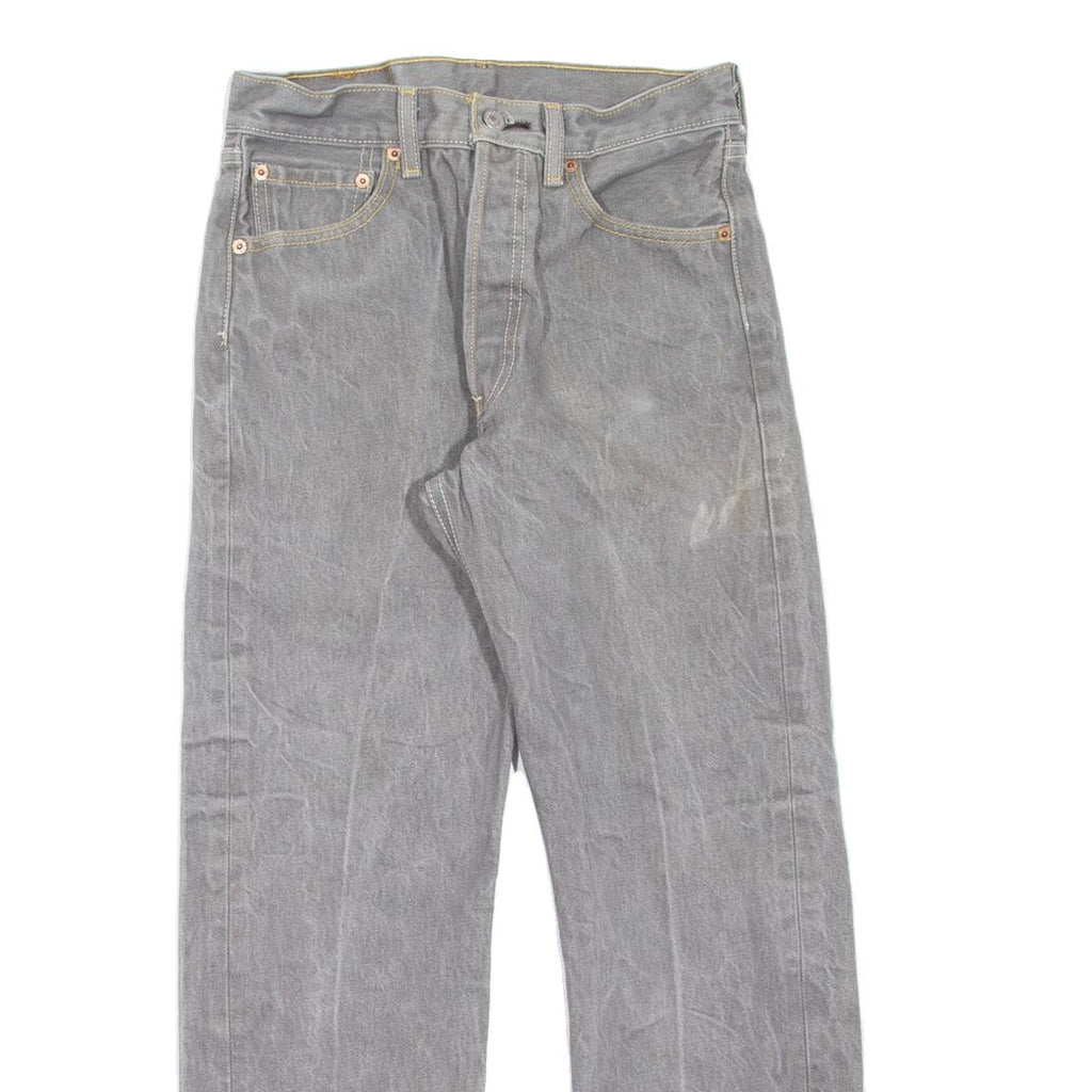 LEVI'S 501 Jeans Mens Grey Regular Straight W26 L27