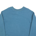 FILA Womens Blue V-Neck Sweatshirt UK 12 Cotton Blend Casual Pullover