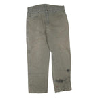 DICKIES Mens Regular Fit Workwear Jeans Beige Cotton Blend Zip W38 L32 Painter