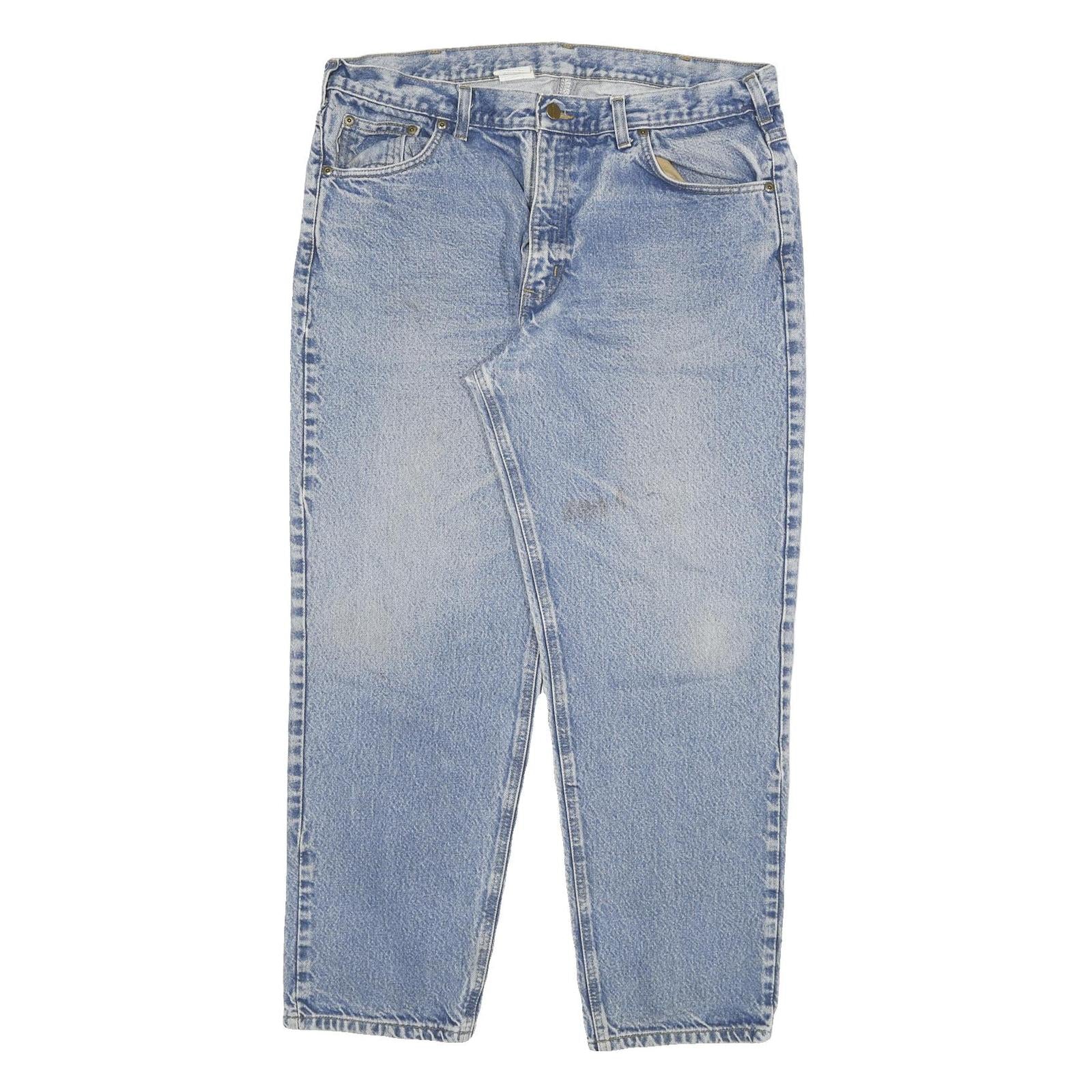 CARHARTT Mens Jeans Blue Relaxed Straight Denim Light W38 L30 Workwear Durable