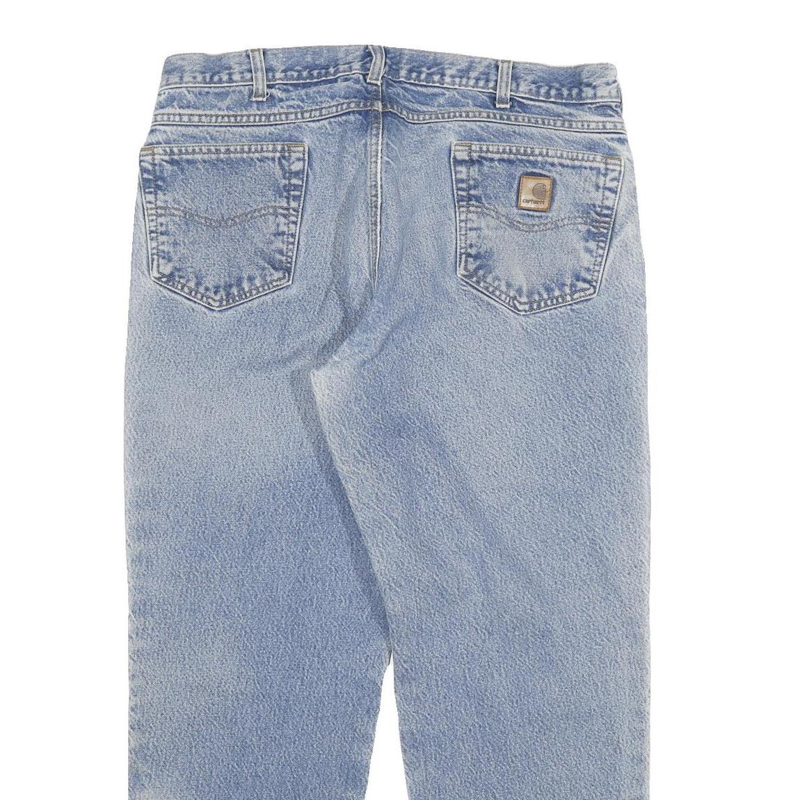 CARHARTT Mens Jeans Blue Relaxed Straight Denim Light W38 L30 Workwear Durable