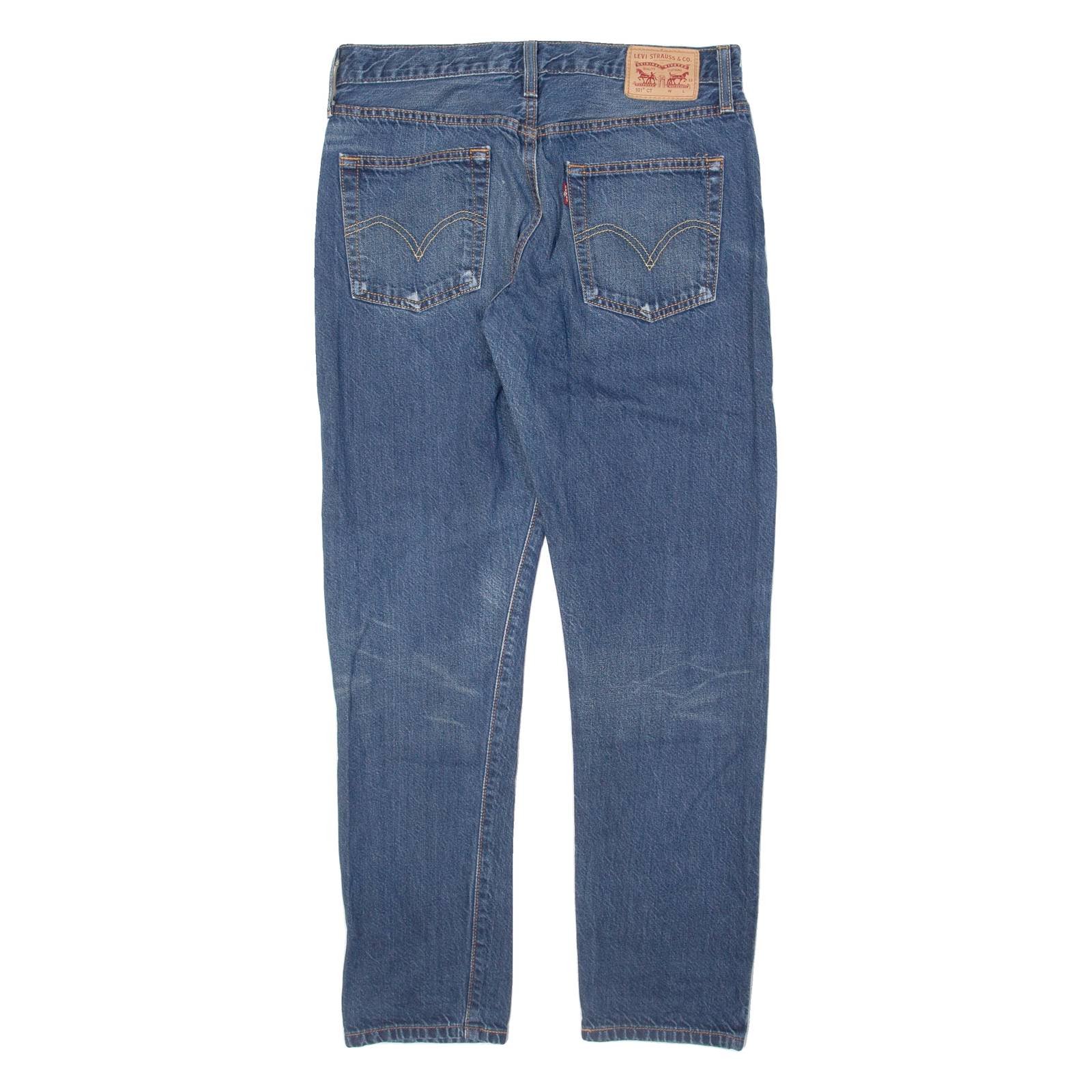 LEVI'S 501CT Jeans Mens Blue Regular Tapered W25 L38