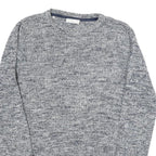 SELECTED HOMME Mens Grey Patterned Cotton Blend Jumper Crew Neck M Casual