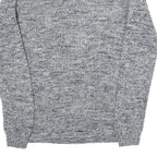 SELECTED HOMME Mens Grey Patterned Cotton Blend Jumper Crew Neck M Casual