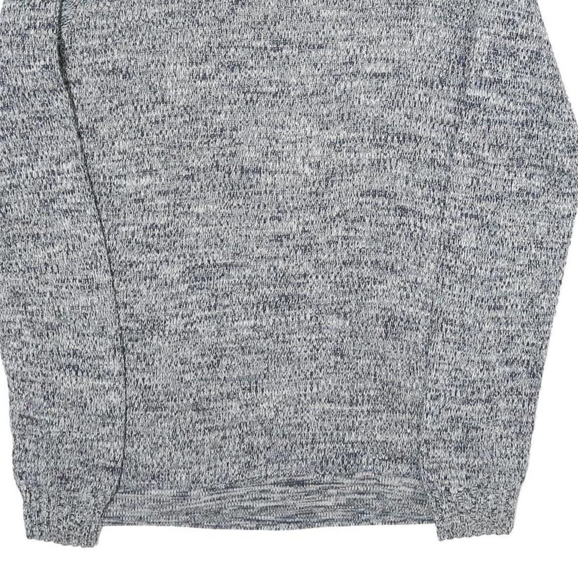 SELECTED HOMME Mens Grey Patterned Cotton Blend Jumper Crew Neck M Casual