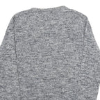 SELECTED HOMME Mens Grey Patterned Cotton Blend Jumper Crew Neck M Casual