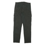 PAUL SMITH Mens Cotton Blend Black Regular Cargo Trousers W30 L30 Workwear Zip