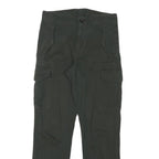 PAUL SMITH Mens Cotton Blend Black Regular Cargo Trousers W30 L30 Workwear Zip