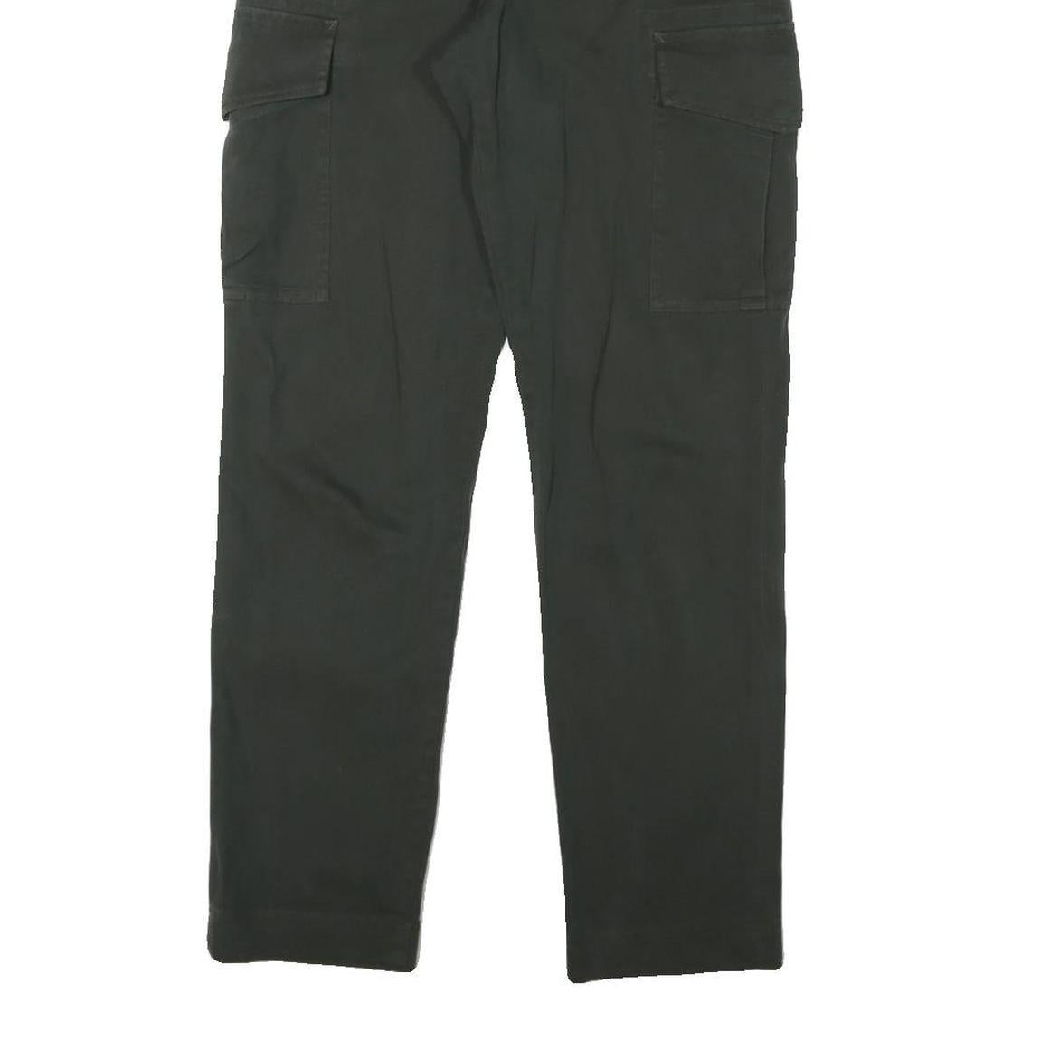 PAUL SMITH Mens Cotton Blend Black Regular Cargo Trousers W30 L30 Workwear Zip