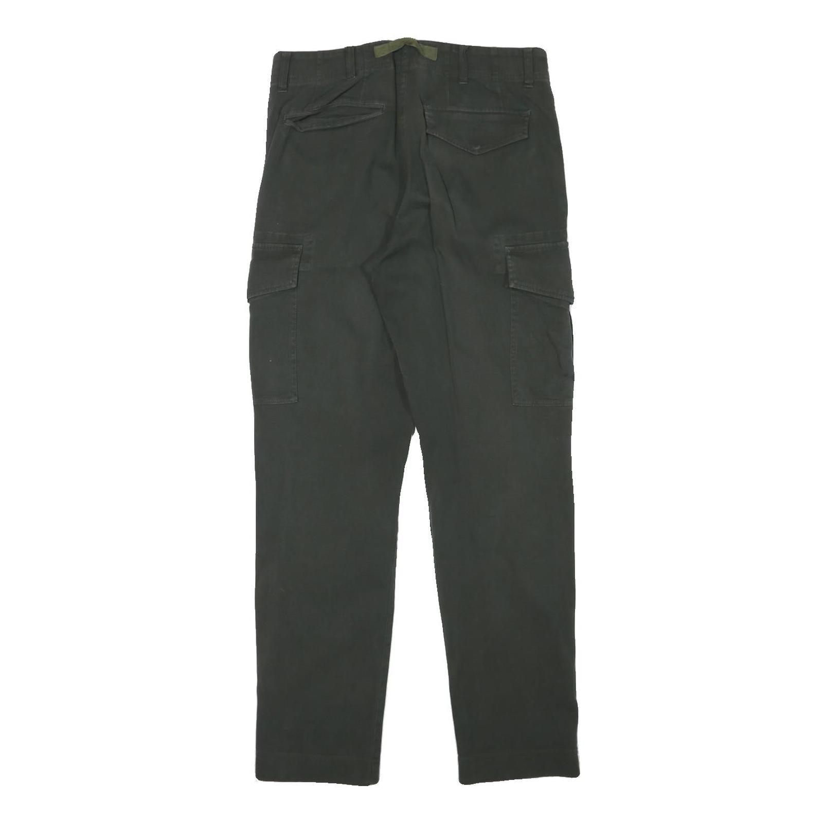 PAUL SMITH Mens Cotton Blend Black Regular Cargo Trousers W30 L30 Workwear Zip
