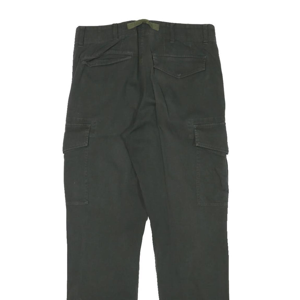 PAUL SMITH Mens Cotton Blend Black Regular Cargo Trousers W30 L30 Workwear Zip
