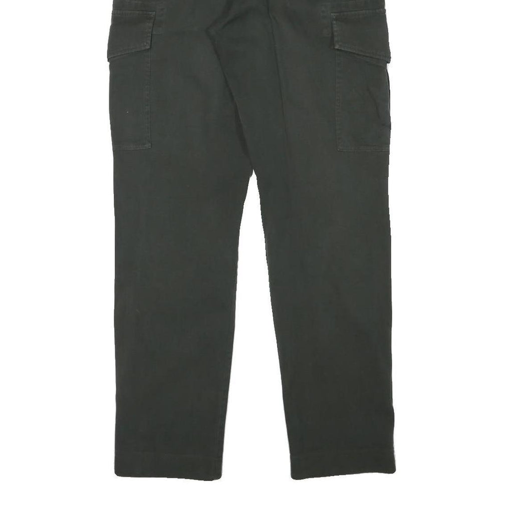 PAUL SMITH Mens Cotton Blend Black Regular Cargo Trousers W30 L30 Workwear Zip