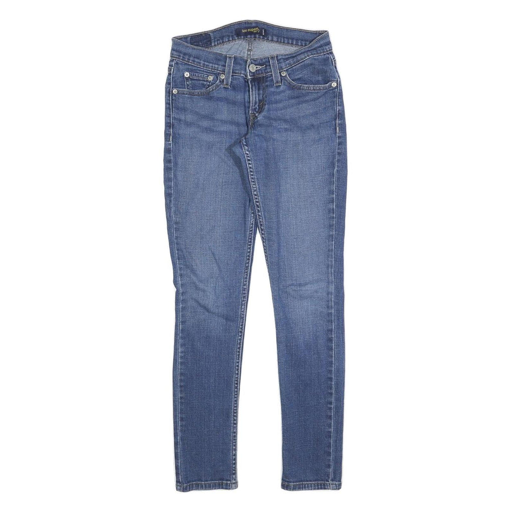 LEVI'S 524 Womens Blue Slim Skinny Denim Medium Wash Jeans W26 L30 Stretch