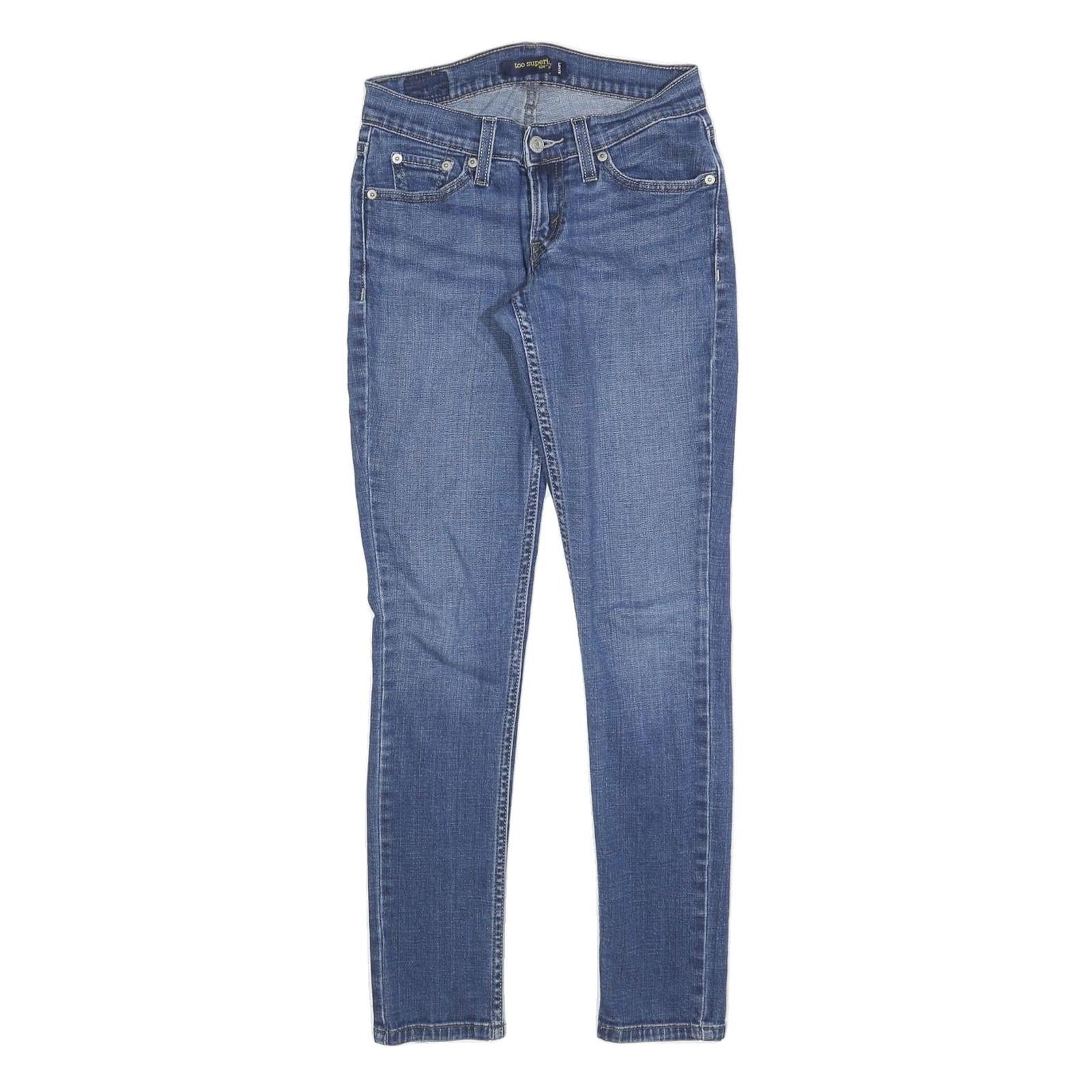LEVI'S 524 Womens Blue Slim Skinny Denim Medium Wash Jeans W26 L30 Stretch