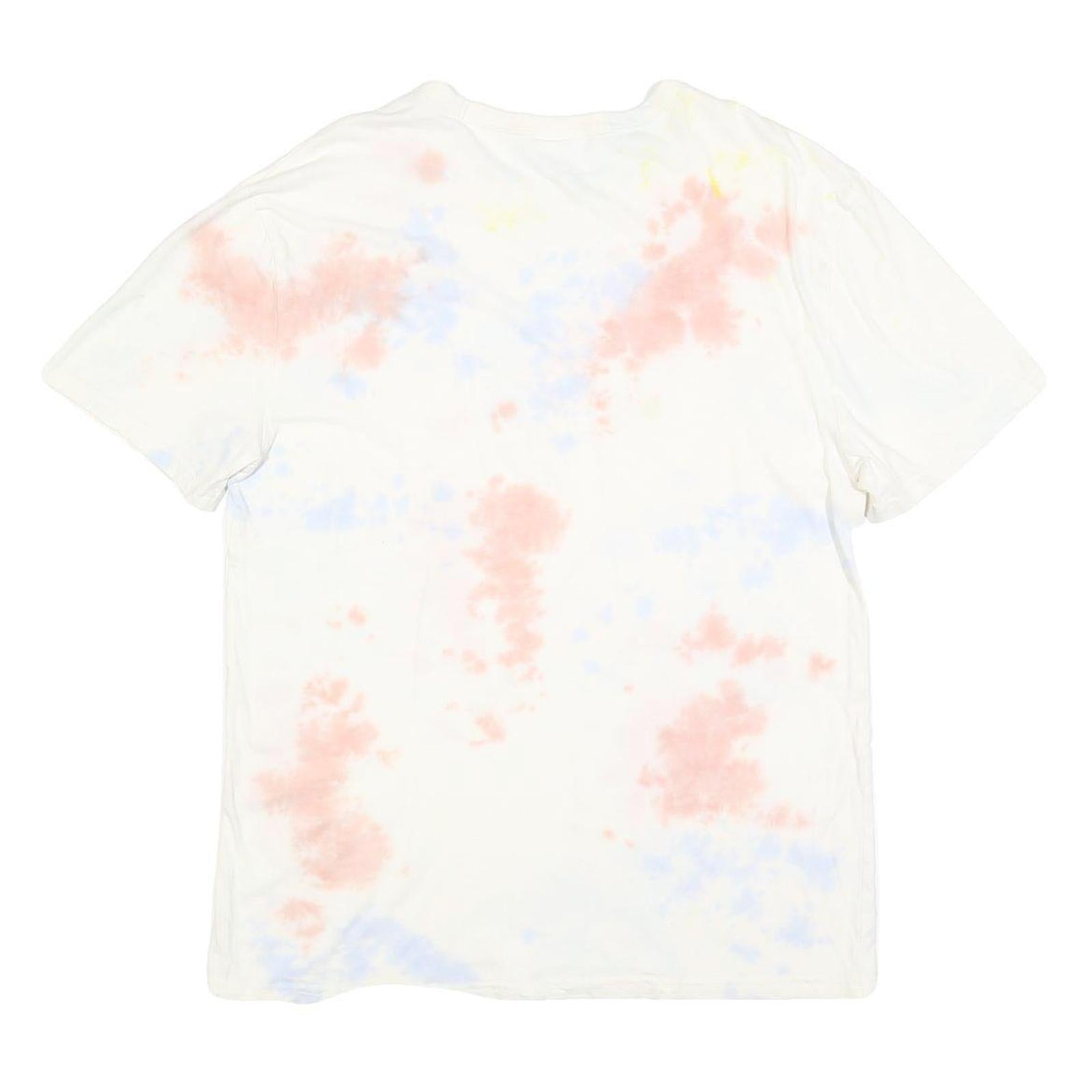 CHAMPION Mens White & Pink Tie Dye T-Shirt L Short Sleeve Crew Neck Casual