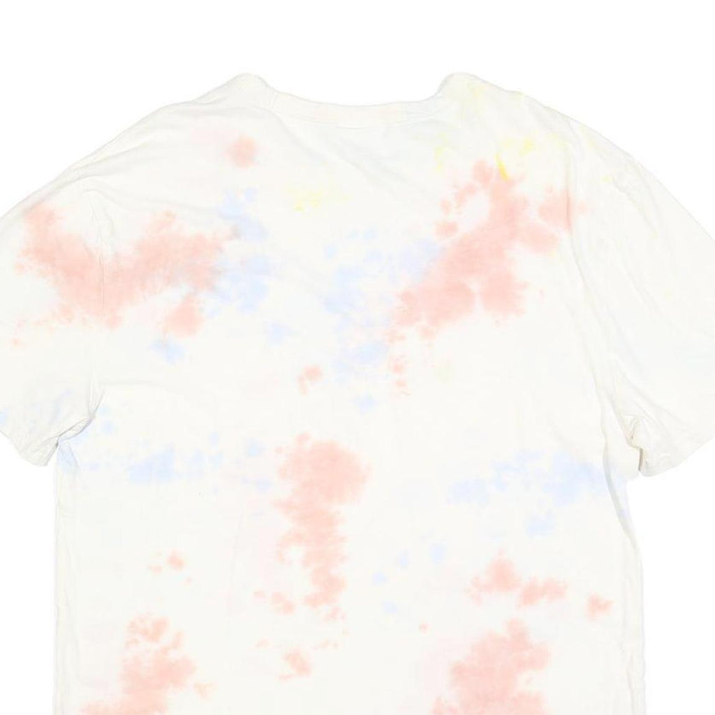 CHAMPION Mens White & Pink Tie Dye T-Shirt L Short Sleeve Crew Neck Casual