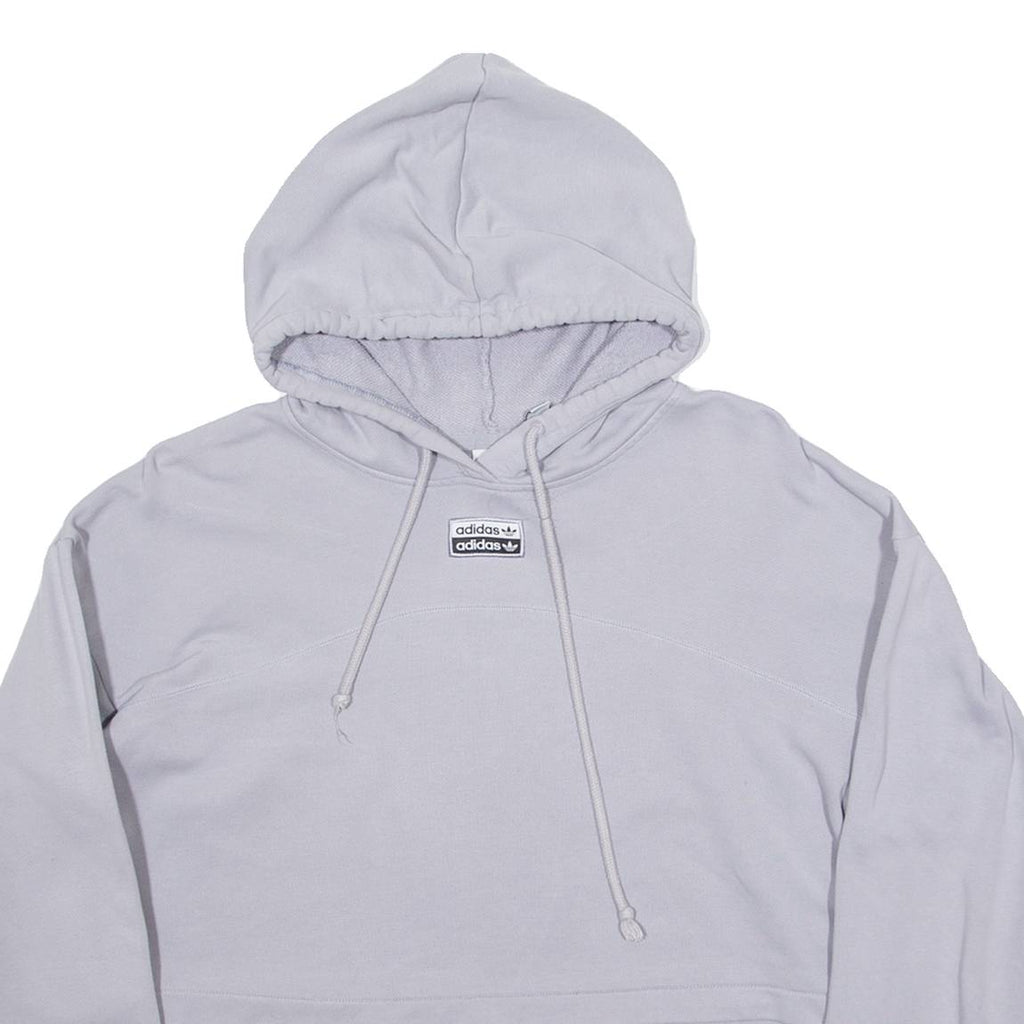 ADIDAS Cropped Womens Purple Hoodie UK 12