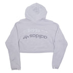 ADIDAS Cropped Womens Purple Hoodie UK 12