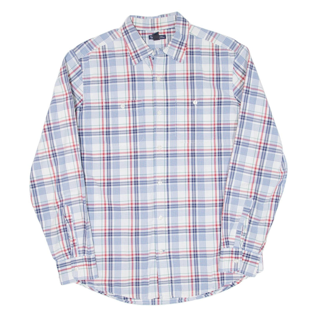 GAP Mens Shirt Blue Check Long Sleeve M