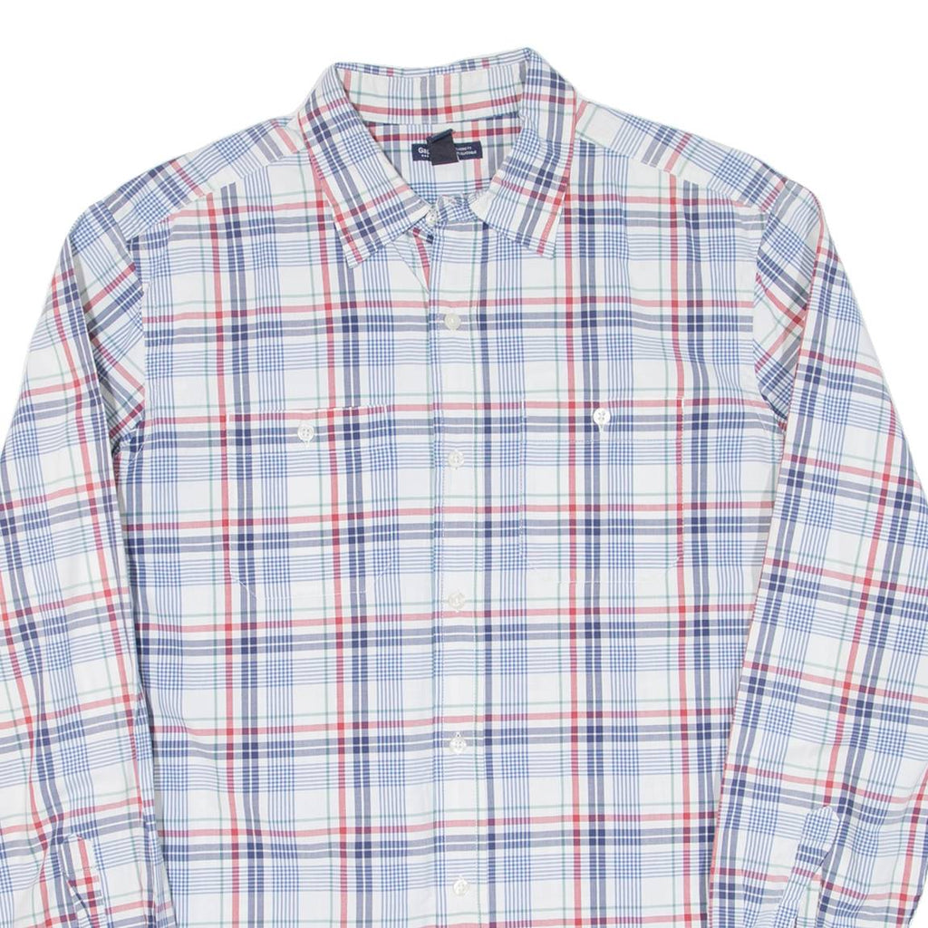 GAP Mens Shirt Blue Check Long Sleeve M
