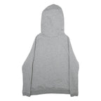 NIKE Womens Grey Hoodie L Cotton Blend Pullover Casual Sportswear