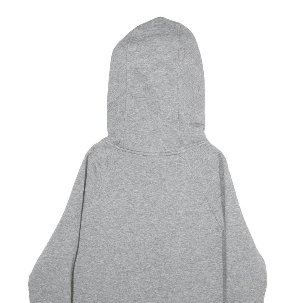 NIKE Womens Grey Hoodie L Cotton Blend Pullover Casual Sportswear