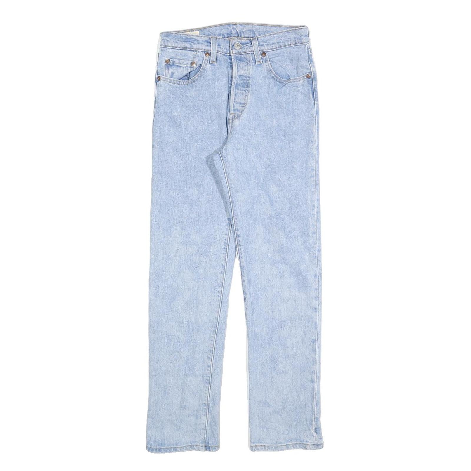 LEVI'S 501 BIG E Womens Jeans Blue Regular Straight Denim Light W25 L28 Classic