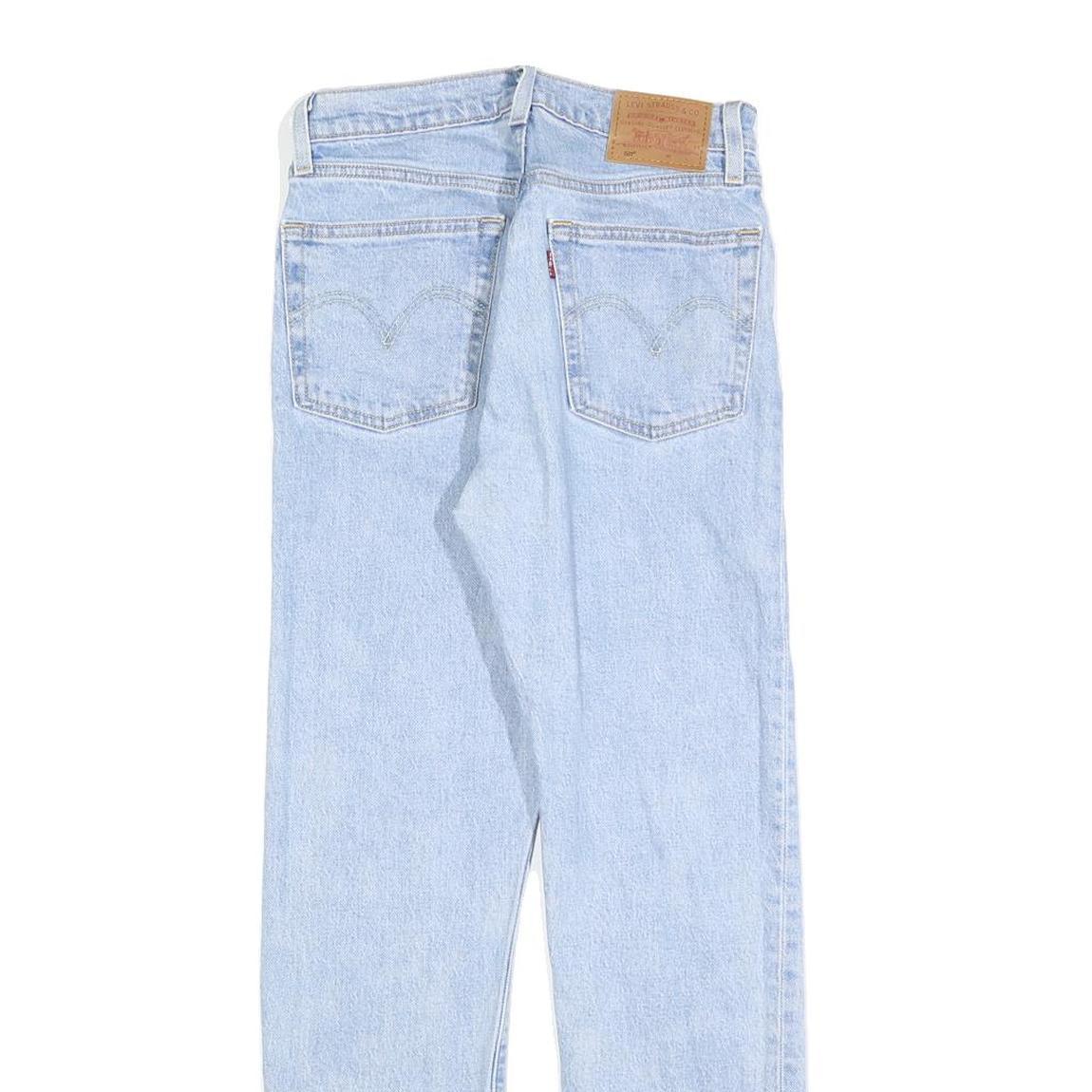 LEVI'S 501 BIG E Womens Jeans Blue Regular Straight Denim Light W25 L28 Classic