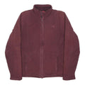 THE NORTH FACE Womens Maroon Jacket M Polyester Fleece Outdoor Zip Casual