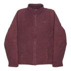 THE NORTH FACE Womens Maroon Jacket M Polyester Fleece Outdoor Zip Casual