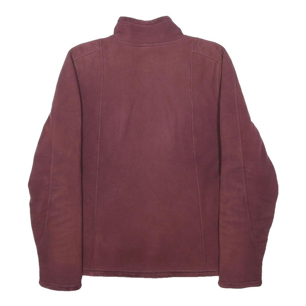 THE NORTH FACE Womens Maroon Jacket M Polyester Fleece Outdoor Zip Casual