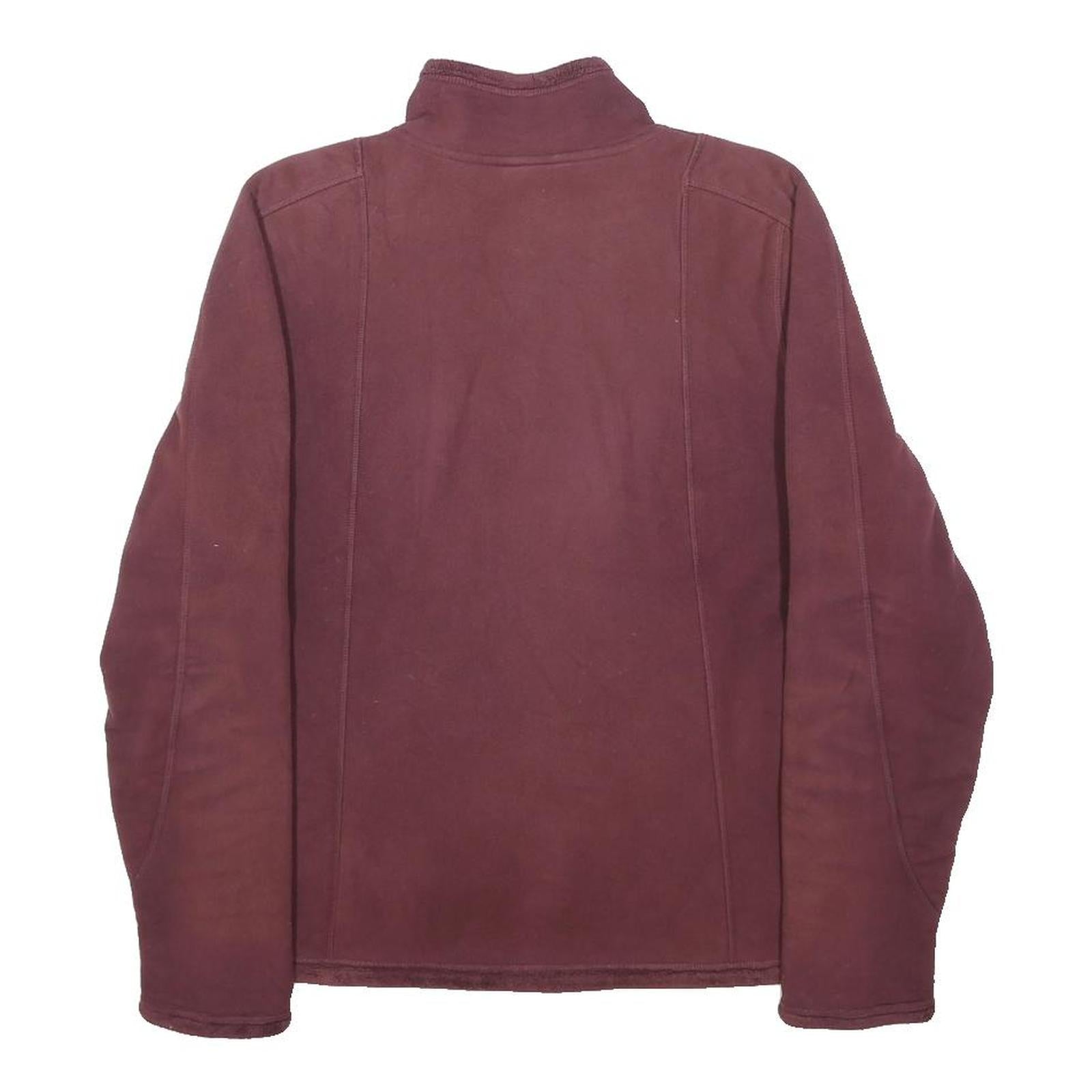 THE NORTH FACE Womens Maroon Jacket M Polyester Fleece Outdoor Zip Casual