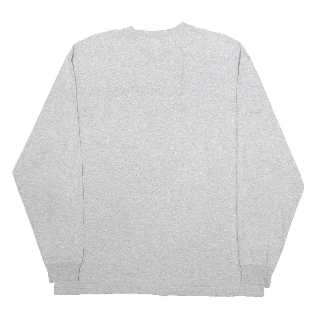 CARHARTT Mens Grey Henley Long Sleeve T-Shirt L Cotton Blend Pocket