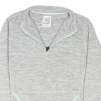 WEIRD FISH Womens Grey & Mint Patterned Jumper Pullover Crew Neck Rib Knit UK 14
